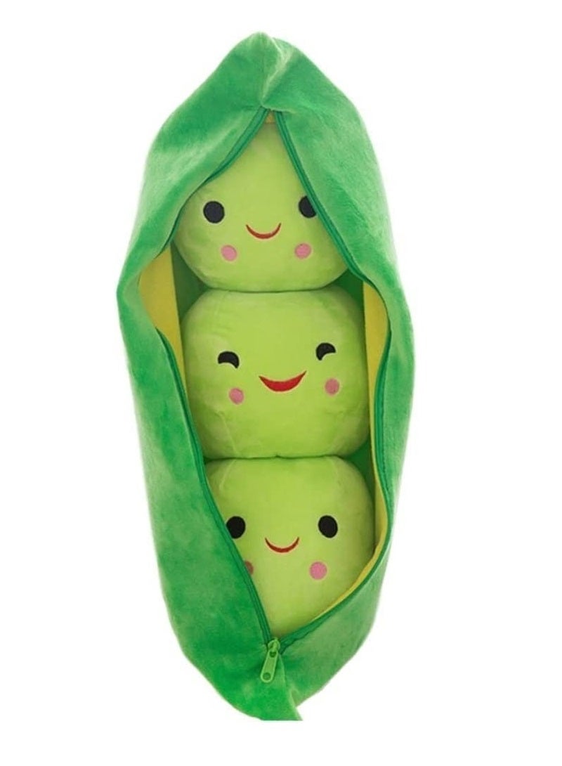 Children's Baby Plush Peas Filled Plant Doll Toy Kawaii Quality Bean Shaped Pillow Toy Green Cushion