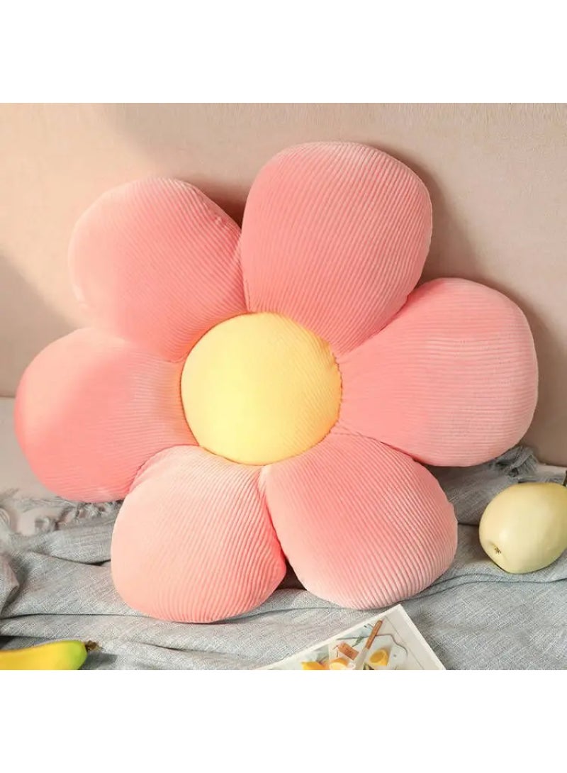 Colorful Flowers Plush Pillow Plant Petal Cushion Stuffed Toys Baby Home Décor Pink Yellow 30cm