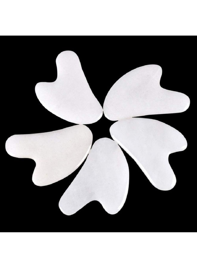 Gua Sha Crystal Jade Stone Board For Skincare Scraping Face Back Massage Relax Therapy Trigger Point Treatment(White Jade)