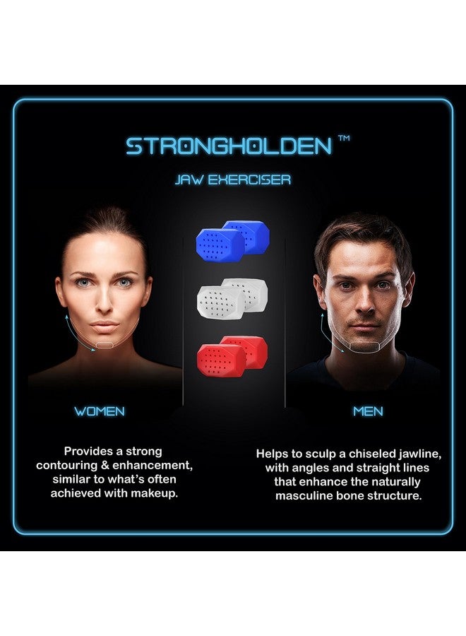Jawline Exerciser For Men & Women 4 Resistance Levels (8Pcs) Silicone Jaw Exerciser Tablets For Beginner Intermediate & Advance Users Jawline Sculptor & Jawline Shaper (3 Levels)