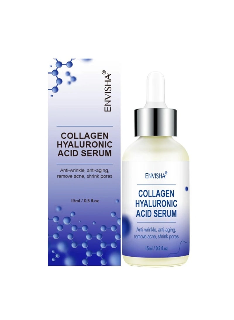 Collagen Hyaluronic Acid Serum, Retinol Anti Aging Anti Wrinkle Face Oil, Moisturizing Whitening Collagen Skin Care Serum For Tightening Skin And Shrinking Pores