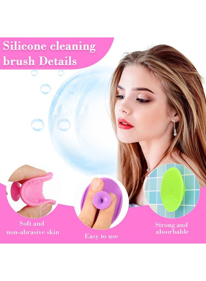 40 Pack Facial Cleansing Brush Face Scrubber Exfoliator Exfoliating Soft Silicone Handheld Wash Scrub Pad Tool For Deep Cleaning Pore Blackhead Delicate Dry Skin Care Women Girl