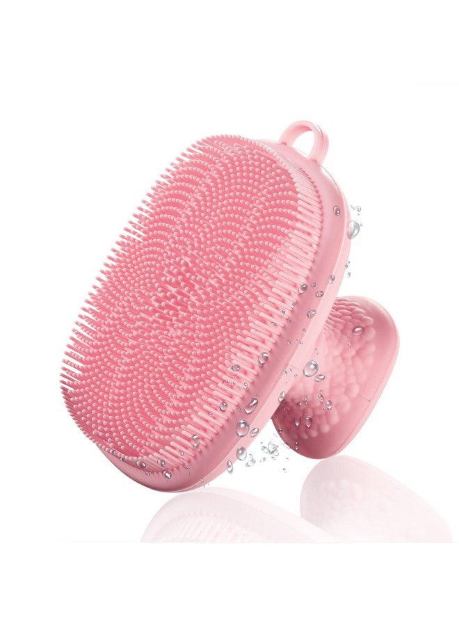 Silicone Face Scrubber For Men And Women Facial Cleansing Brush Silicone Face Wash Brush Manual Waterproof Cleansing Skin Care Face Brushes For Cleansing And Exfoliating (Pink)
