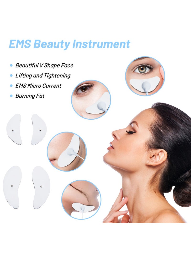 Microcurrent Muscle Stimulator, Electronic Pulse Massager,  Skin Tightening Anti-wrinkle Ems Machine Massager,  Facial Lifting Eye Beauty Device For Women, ( A Set (4pads )