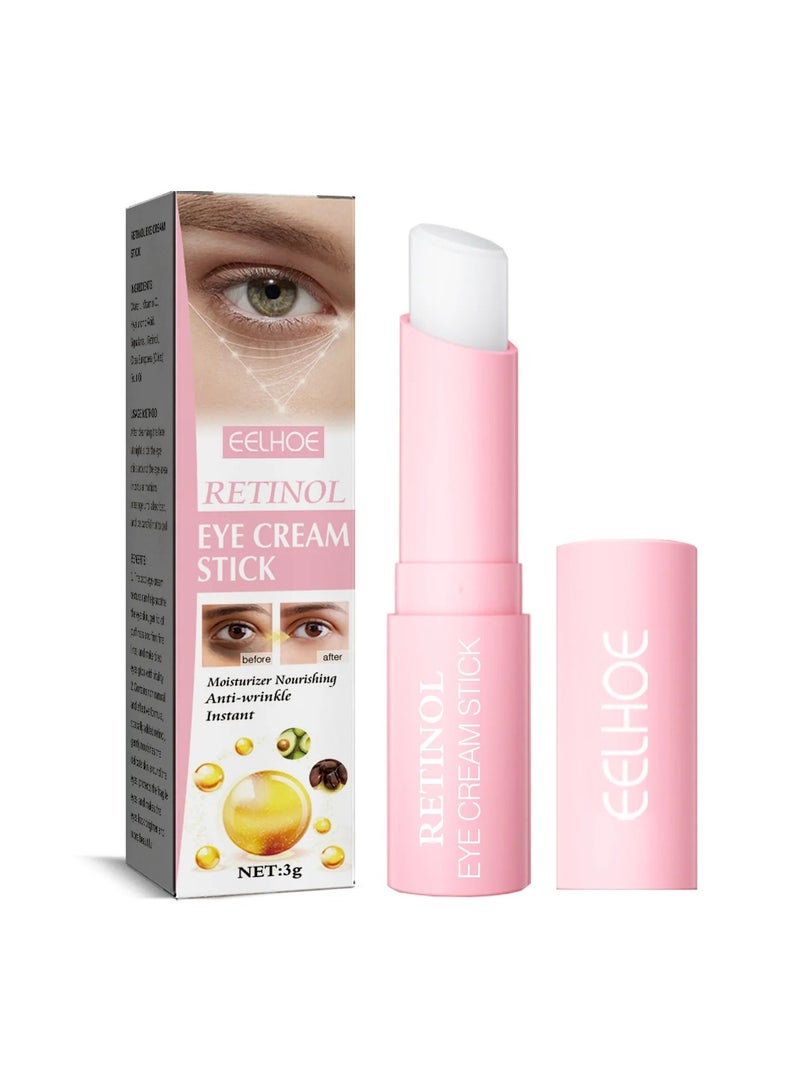 Eye Cream, Eye Stick for Dark Circles and Puffy Eyes, Hydrating and Brightening Anti-wrinkle Eye Cream Stick, Eye Cream to Reduce Wrinkles and Fine Lines