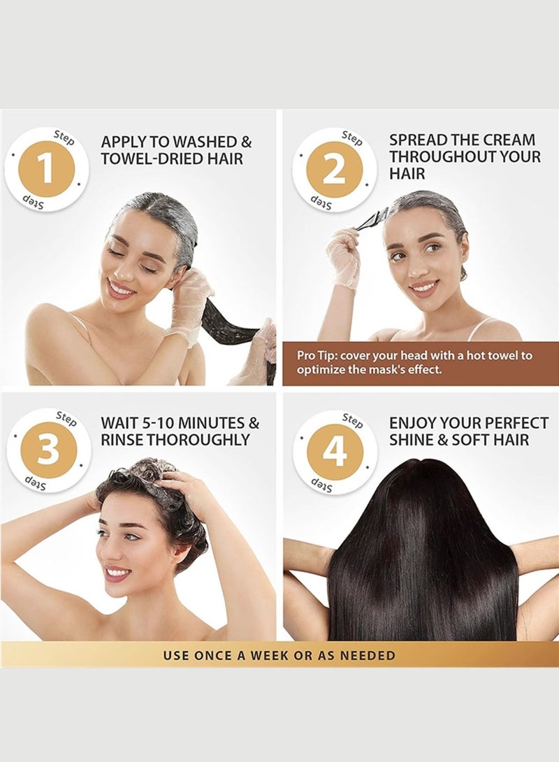 Karseell Collagen Maca Hair Treatment Deep Repair Conditioning Hair Mask Argan Oil Coconut Oil Essence for All Hair Types 16.90 Fl oz 500ml