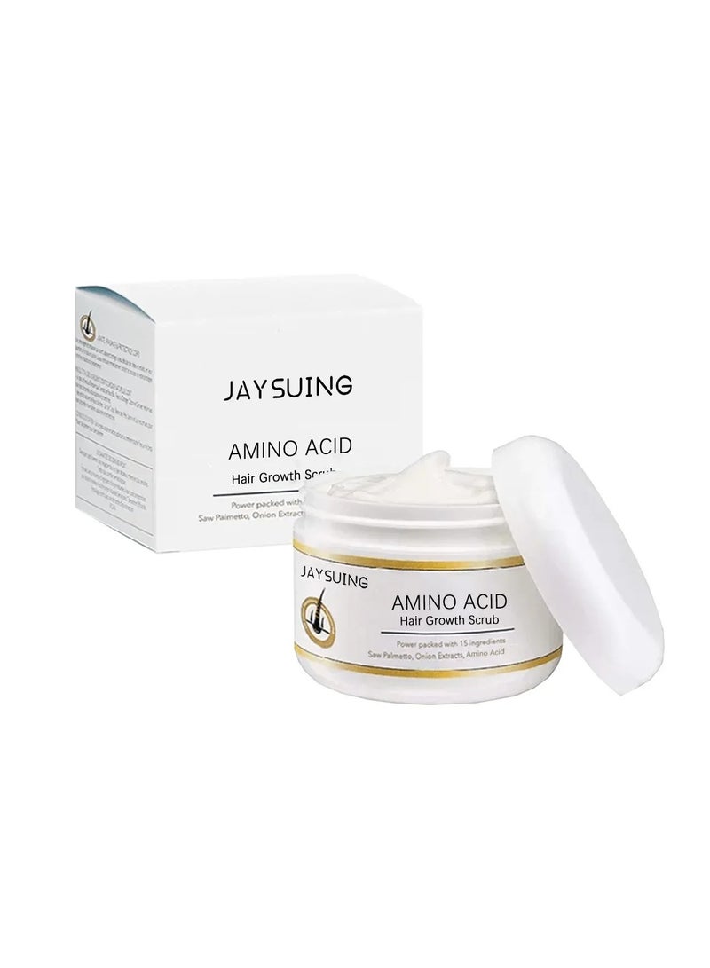 Amino Acid Hair Growth Scrub, 50g Gentle And Refreshing Hair Scrub, Purifying Gentle Exfoliating Scalp Scrub, Deep Rooted Scalp Treatment For Hair Growth