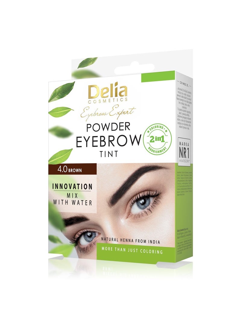 DELIA COSMETICS Powder Henna Eyebrow Tint, 4 g Brown