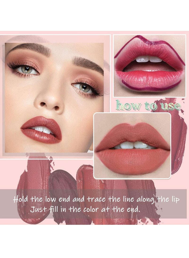 Liquid Matte Lipstick, Velvet Air Moisture Smooth Crayon Lip Stain, 24 Hour Super Stay Natural Nude Lipstick, Long Lasting Waterproof Lip Gloss Lipstick For Women, (No. 3 Single)