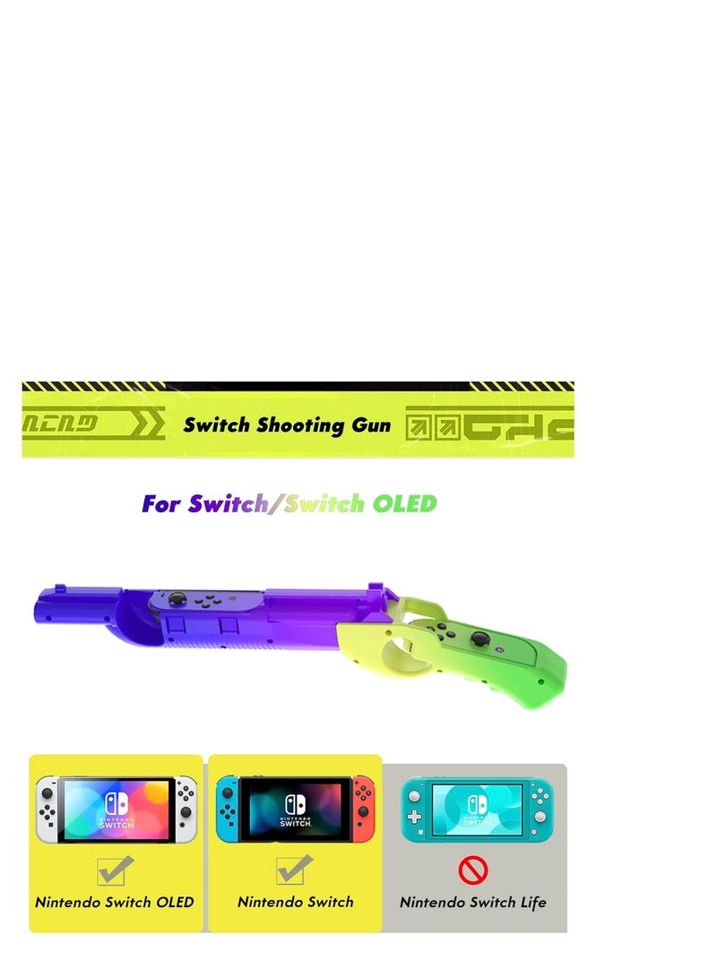 Game Gun Compatible with Switch/OLED, Replacement Gun Controller Gaming Accessory for N-Switch Shooting Games, Replacement for Joy-Con Gun Controller Game, (Splatoon 3)