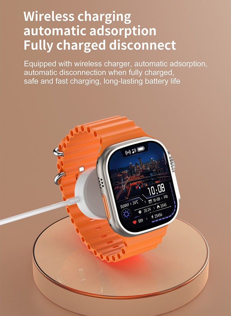 T900 Ultra 2 GS Big 2.3 Infinite Display Series 9 Super Fast Ultra Smartwatch Orange