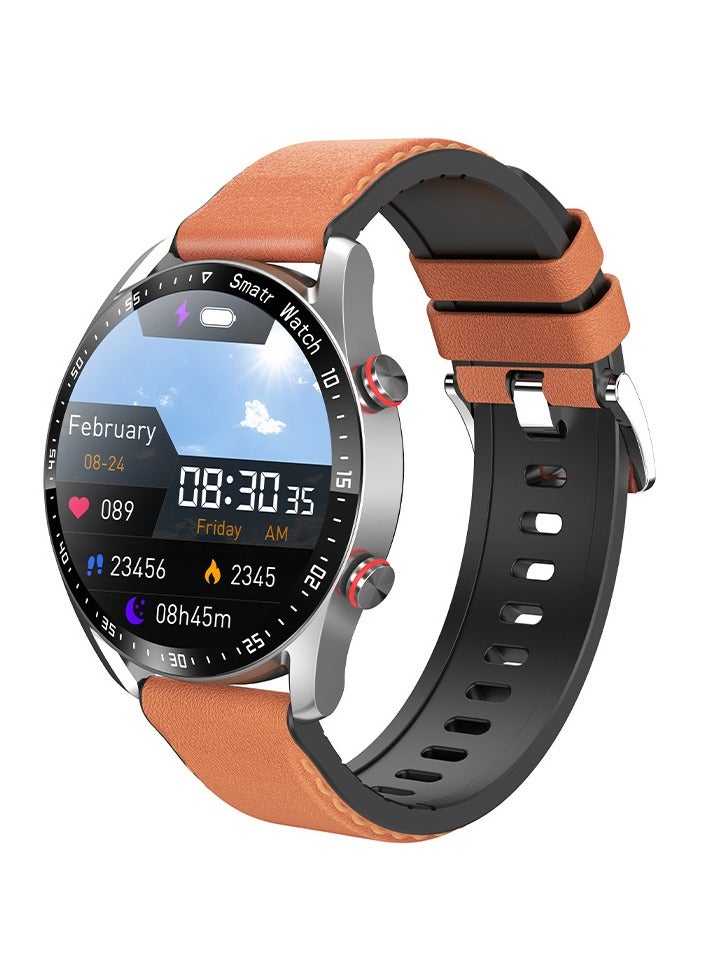 Hw20 Smart Watch, Multifunctional Ip67 Waterproof Health Monitoring Watch, Large Display Wrist Watch With Heart Rate, Blood Pressure, Blood Oxygen, Sleep Monitoring,(Orange Peel)