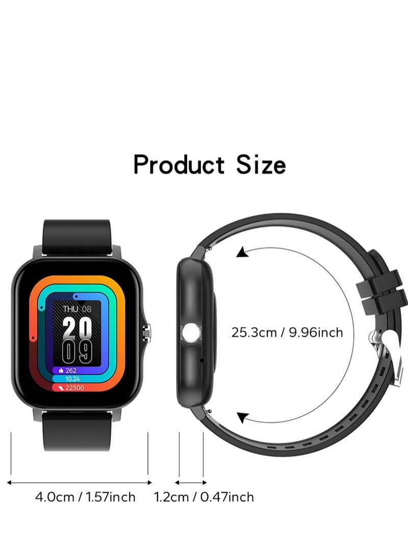 Smart Watch, Graysemilan Waterproof Fitness Tracker Watch, Bluetooth Calls Digital Smartwatch, Large Display Wristwatch Watches For Men And Women, Silver