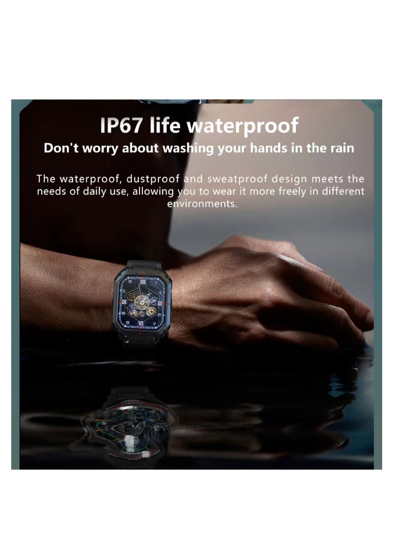 K55 Pro Smart Watch, Brown Multifunctional Sports Watch, Ip68 Waterproof Health Watch, Bluetooth Calling Smartwatches For Men And Women, (cream Color)