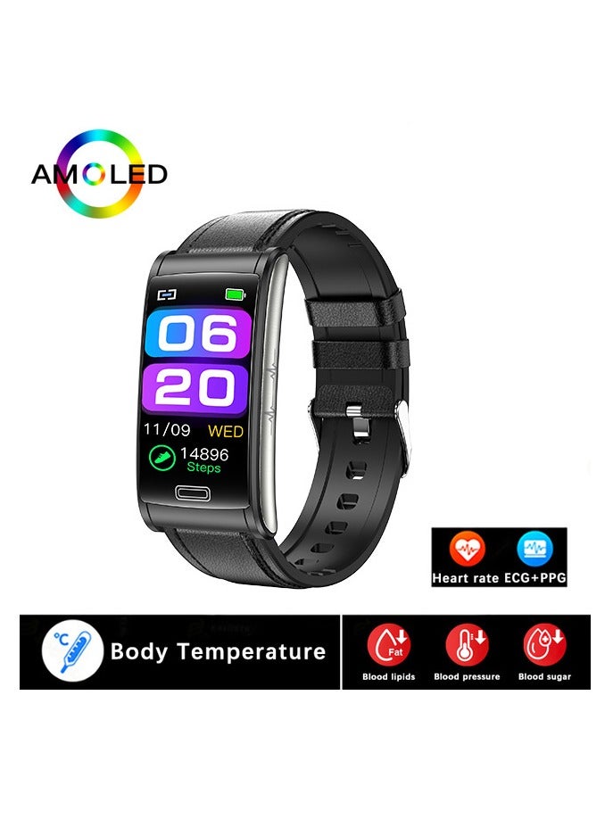 E600 Smart Watch, Amoled Display Waterproof Sport Activity Tracker Watch, 1.47