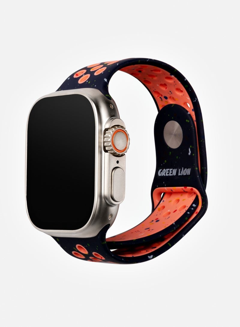 Ultra Active Smart Watch 2.16 inch Display- Titanium -Blue Flame Nike Sport+ Nylon Orange
