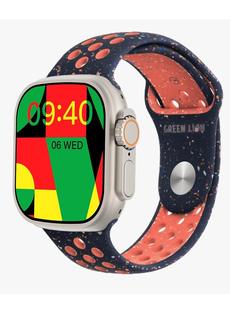 Ultra Active Smart Watch 2.16 inch Display- Titanium -Blue Flame Nike Sport+ Nylon Orange