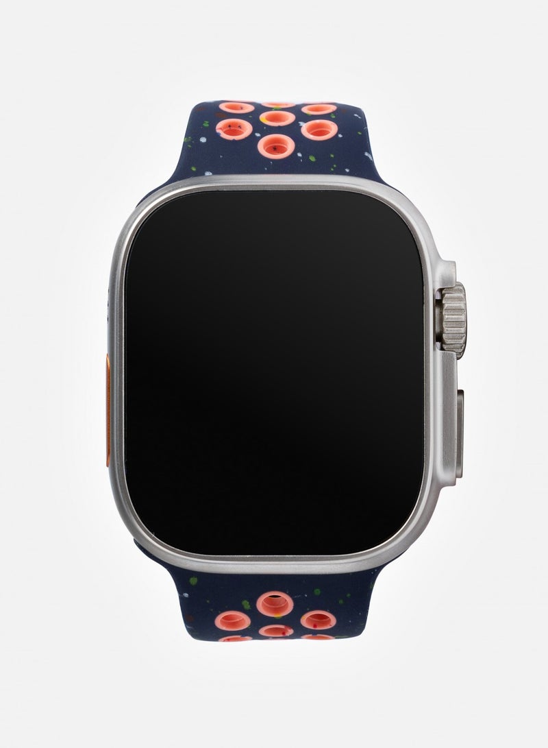 Ultra Active Smart Watch 2.16 inch Display- Titanium -Blue Flame Nike Sport+ Nylon Orange