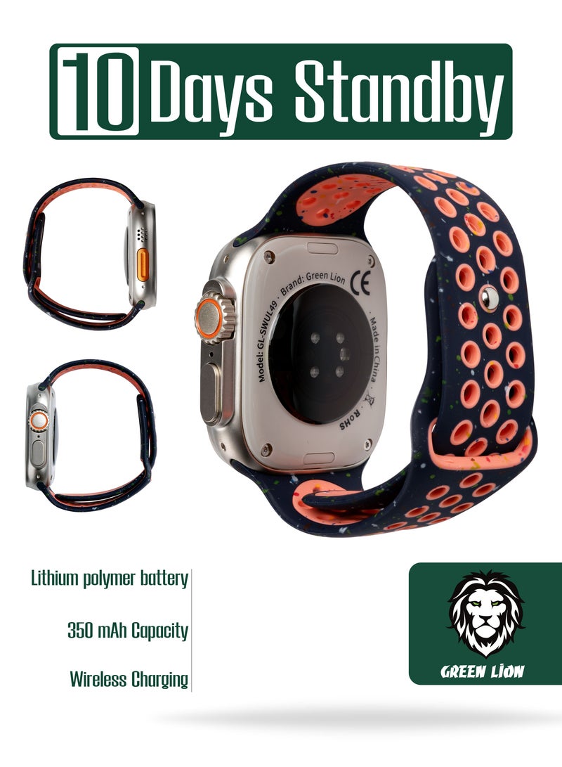 Ultra Active Smart Watch 2.16 inch Display- Titanium -Blue Flame Nike Sport+ Nylon Orange
