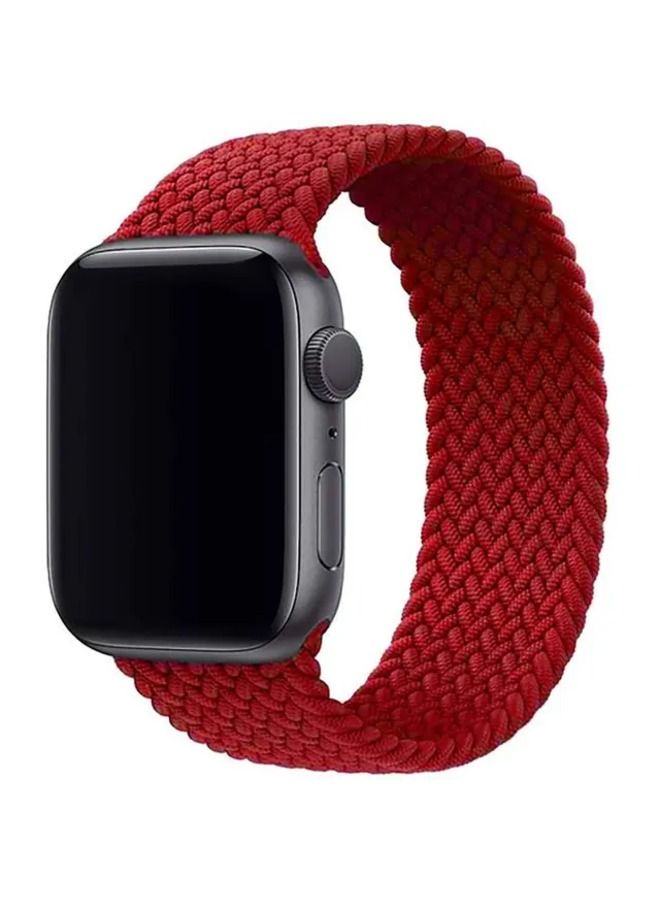 Green Lion Braided Solo Loop Strap for Apple Watch 38/40mm - Wine Red