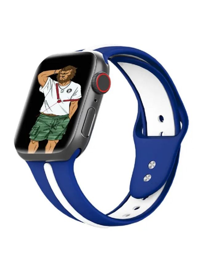 Green Lion Tanoshi Watch Strap for Apple Watch 42/44mm - Blue/White