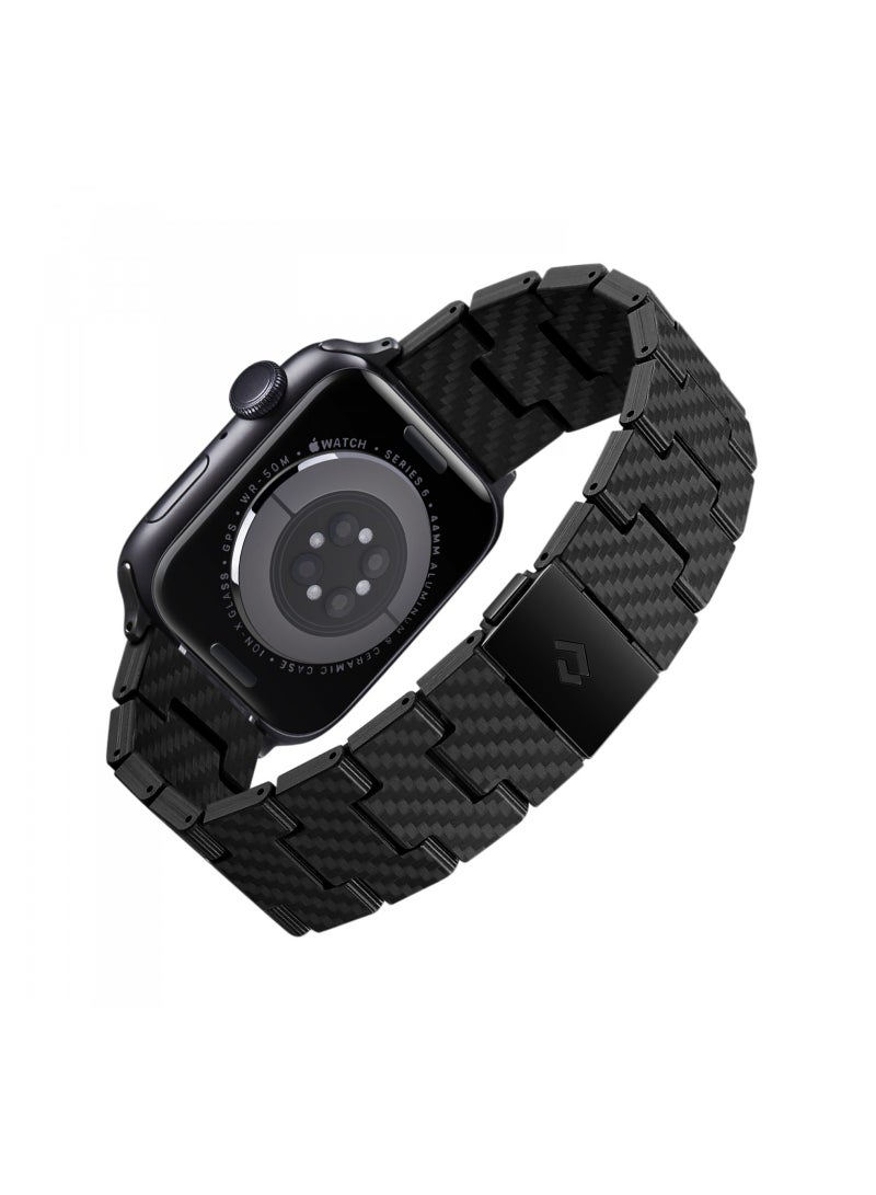 Pitaka Carbon Fiber Link Bracelet Band - Retro - Carbon Black