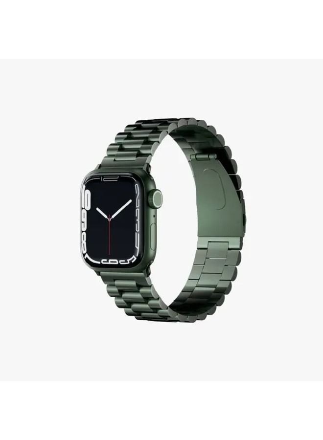 Levelo Daytona Steel Watch Band for Apple Watch 45/44/42mm - Green