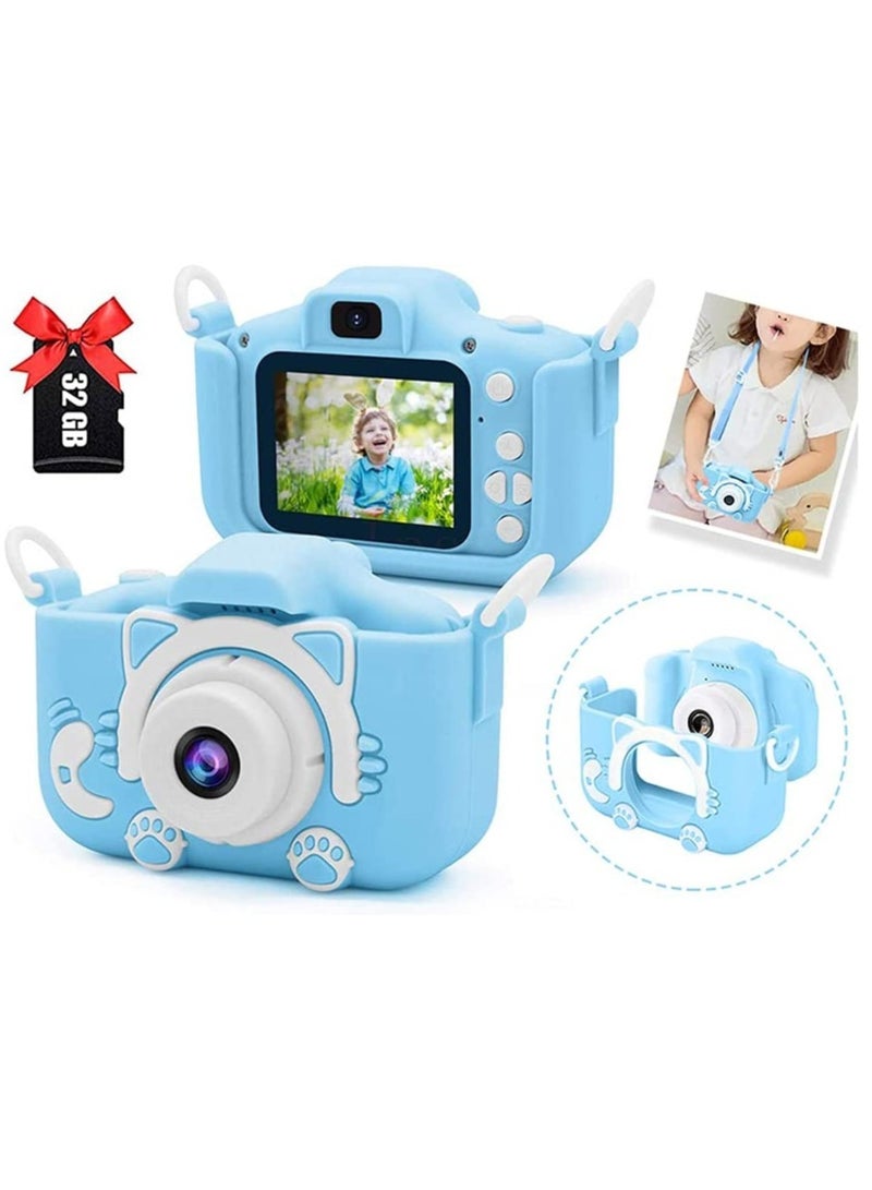 Kids Toy Digital Camera, 2021 Upgrade 1080P Dual Camera 2.0 Inches Screen 20MP HD Video Camcorder with [ 32 GB Memory Card ] Gifts for Child Boys Girls, Best Birthday Gift Games Toy
