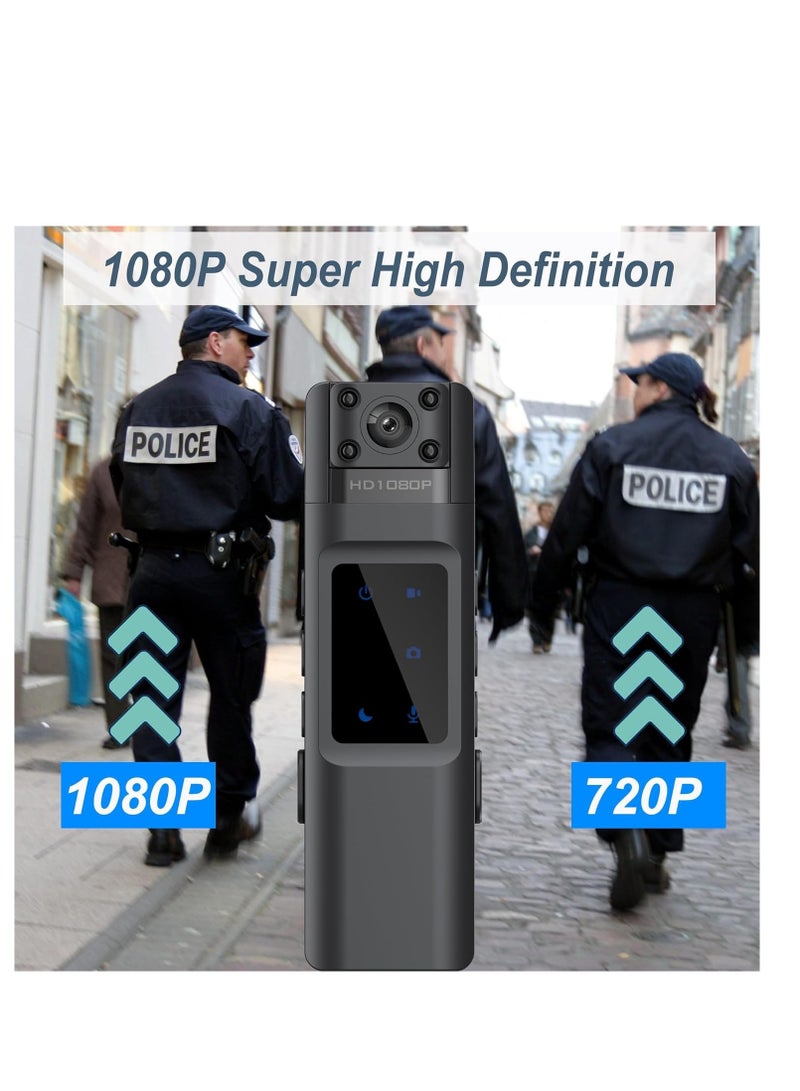 1080P HD Body Mounted Camera, Mini Wearable Body Worn Cam with Night Vision,for Law Enforcement Recorder,Indoor/Outdoor Use with Night Vision, 8 HR Battery Life