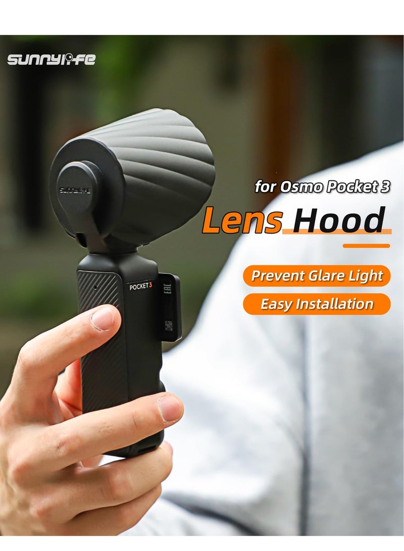 Camera Lens Sun Hood for DJI Osmo Pocket 3, Protective Case, Lens Hood Sunshade Lens Protector Cap Cover Guard,DJI Osmo Pocket 3 Camera Accessories