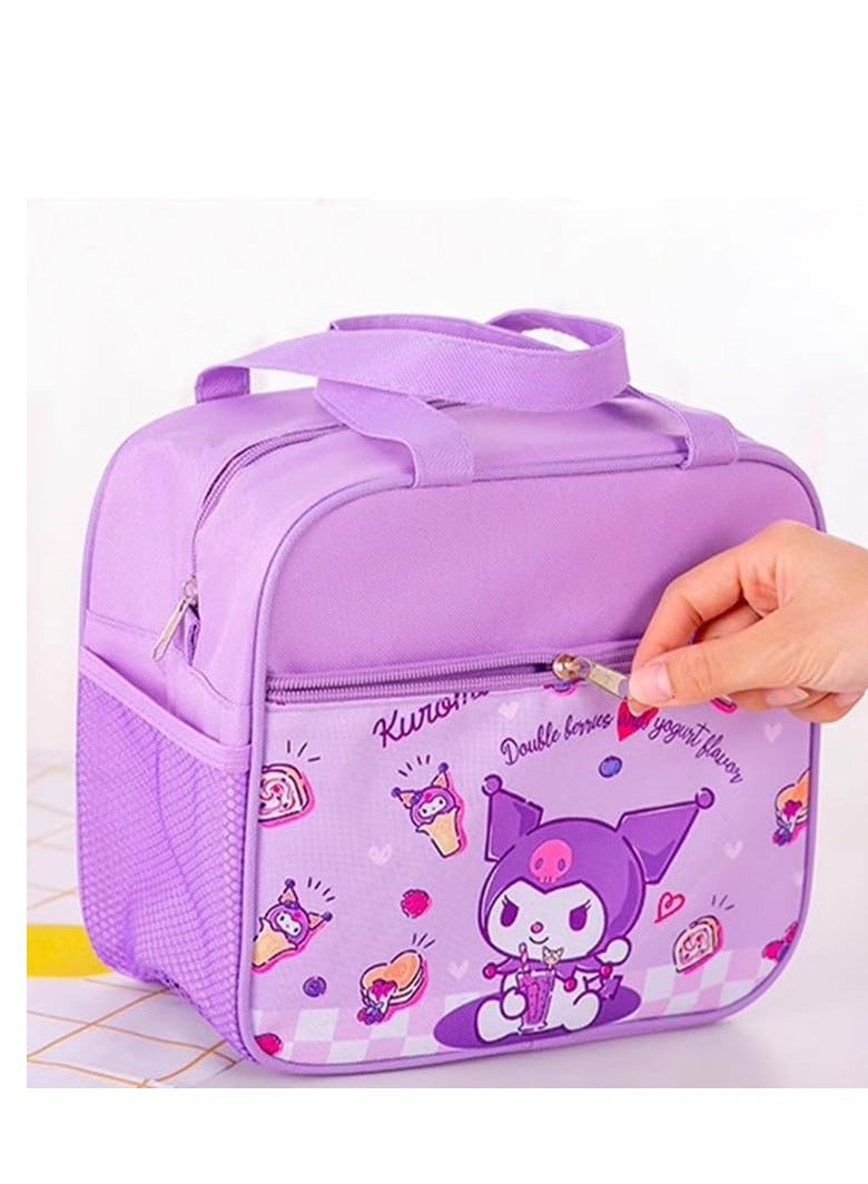 Portable Cartoon Lunch Box, Reusable Insulated Lunch Bag, Suitable for Office Picnic Camping Lunch Box