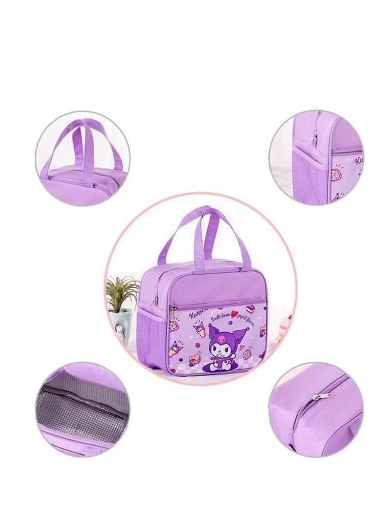 Portable Cartoon Lunch Box, Reusable Insulated Lunch Bag, Suitable for Office Picnic Camping Lunch Box