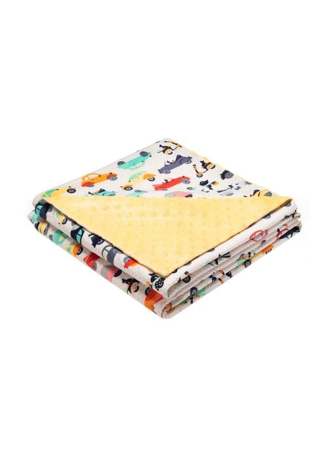 Car Printed Baby Dotted Blanket