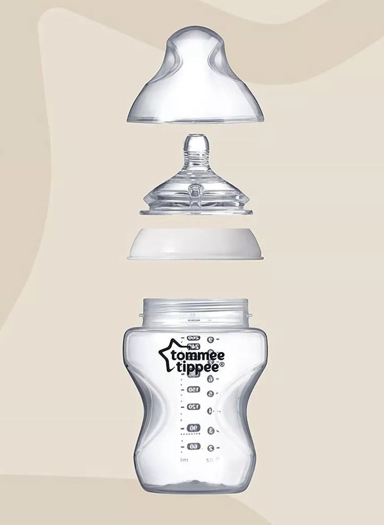 Closer To Nature Glass Feeding Bottle For 0 Months+ Babies 250 ML