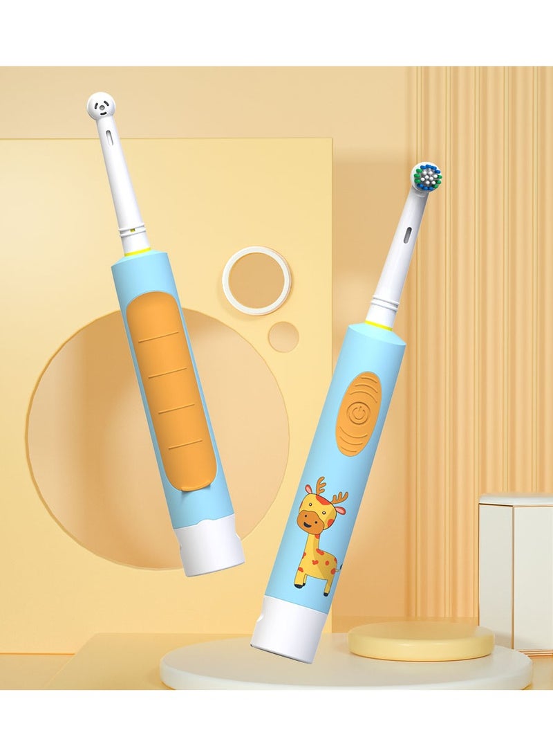 Electric Rechargeable Toothbrush, Multifunctional Teeth Cleaning Brush, Cartoon Rotating Small Head Battery Toothbrush