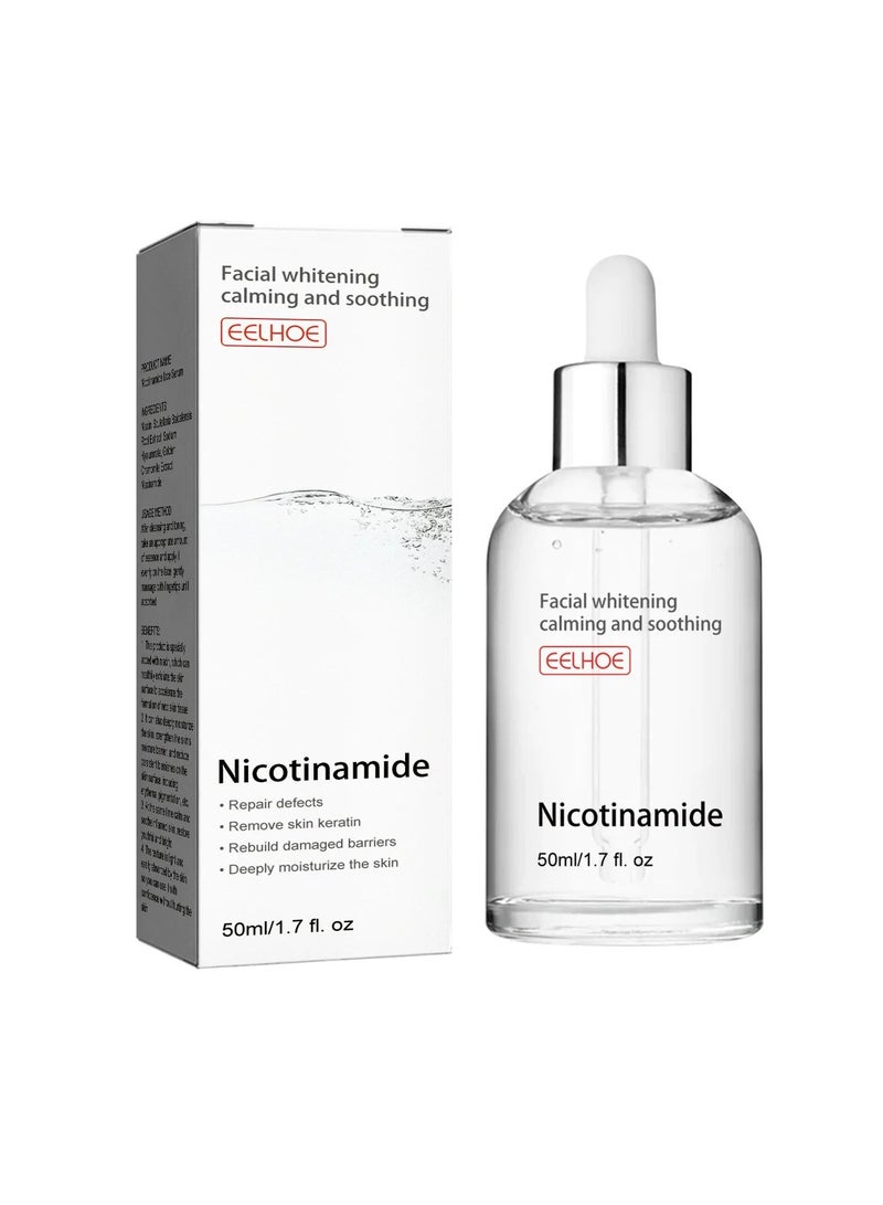 Niacinamide Facial Essence, 50ml Whitening Pimple Treatment Hyaluronic Acid Serum, Anti Wrinkle And Anti Aging Face Serum For Pimple, Acne And Pore Shrinking