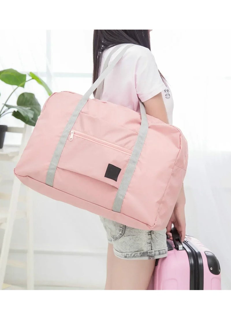 Large Capacity Folding Travel Bag, Lightweight Waterproof Foldable Travel Duffel Bag, Multifunctional Waterproof Carry on Luggage Bag, (Purple)