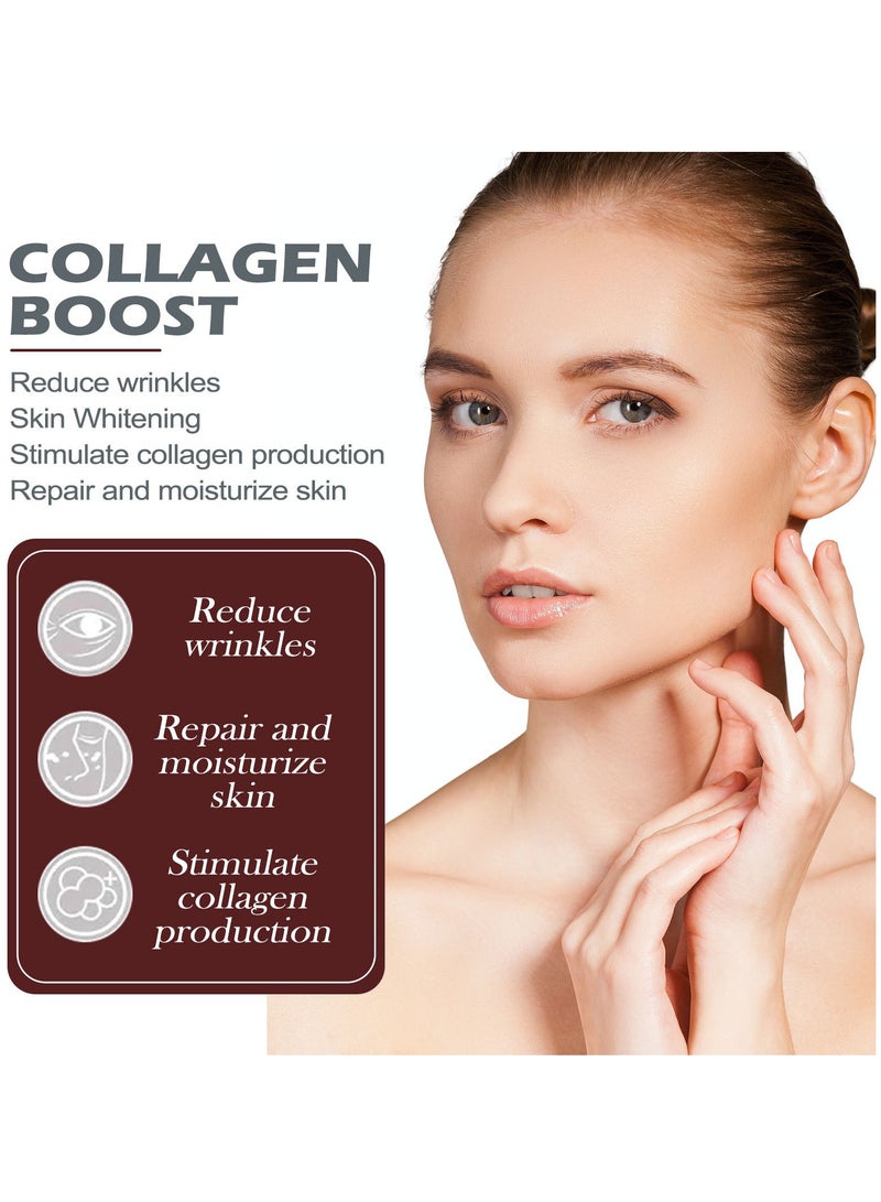 Collagen Anti-aging Essence, 30ml Collagen Boost Anti Aging Face Serum Moisturizer, Hydrating Moisturizing Anti-wrinkle Essence for Skin Tightening, Brightening & Hydrating