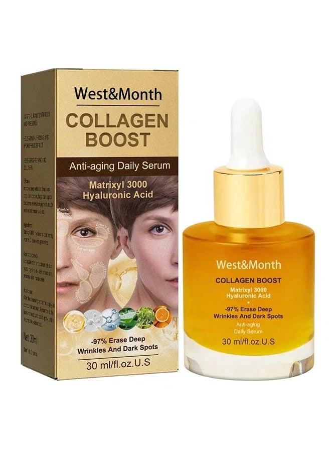 Advanced Collagen Boost Anti Ageing Serum, Regenerative Skin Repairing Hyaluronic Acid Serum, Hydrating Brightening Skin Care Serum For Shrinking Pore and Acne-treatment