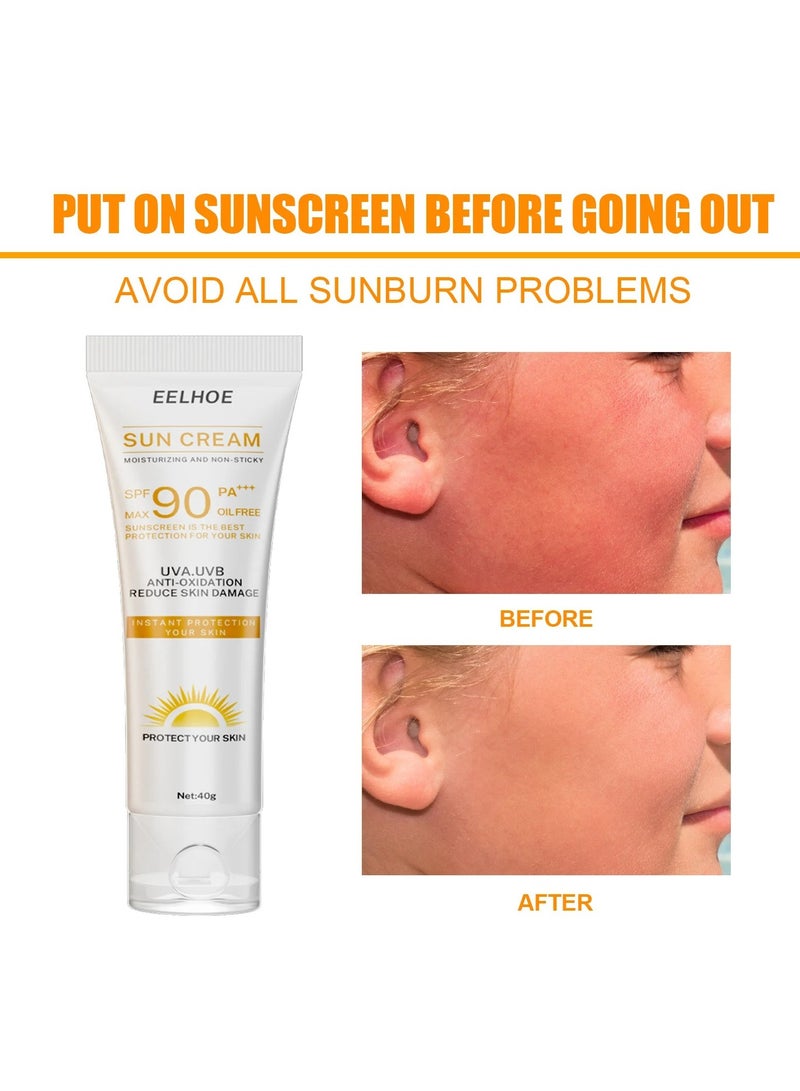 Sun Protection Cream. Easy To Absorb Instant Facial Solar Sun Block, Sun Cream With Light And Non-greasy Texture, Sun Protection Gel Isolation Lotion Suitable For Sensitive Skin, (40g)