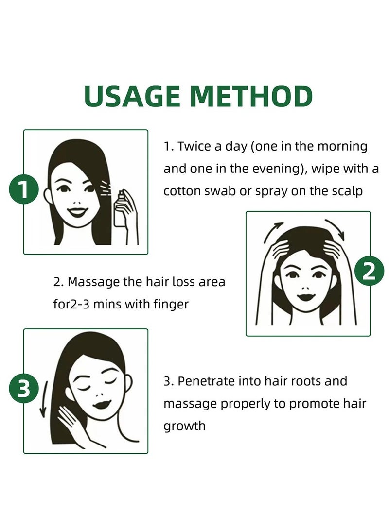 Hair Grow Spray, 100ml Ginseng Hair Growth Serum Oil, Biotin Essential Hair Strengthen Liquid, Natural Ingredients Hair Regrowth Treatment For Hair Growth, Repair Hair Follicles, All Hair Types