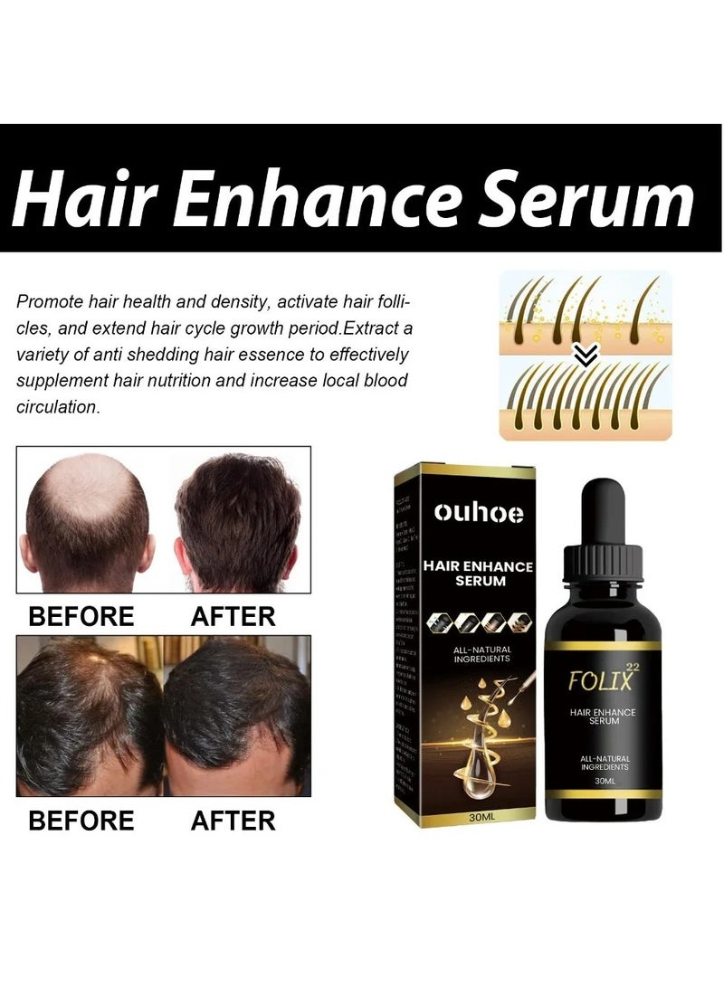 Hair Growth Serum, Pure Natural 30ml Hair Enhance  Oil, Rosemary Essential Oil For Shiny Hair, Anti Fall Nourishing Hair Oil For Thinning And Damaged Hair, (30ml)