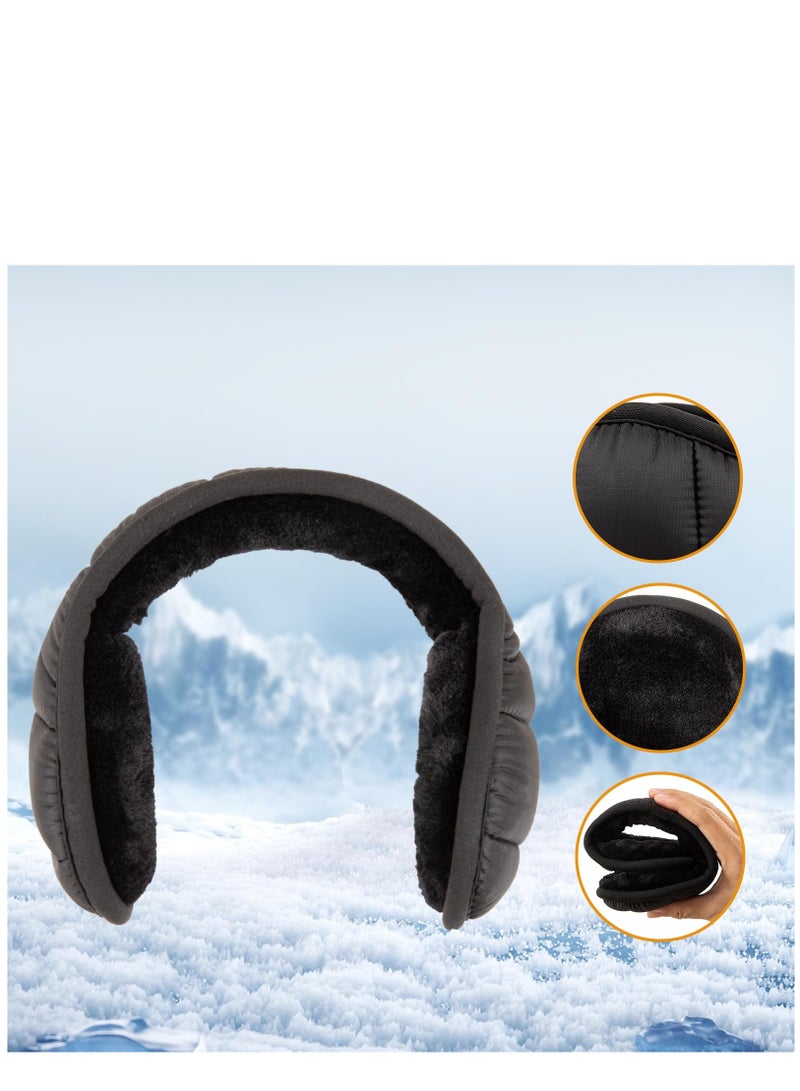 Winter Ear for Men Women Fleece Ear Warmers Foldable Earmuffs Winter Outdoor Unisex Winter Warm Earmuffs Adjustable Ear Covers Men Earmuffs for Cold Weather