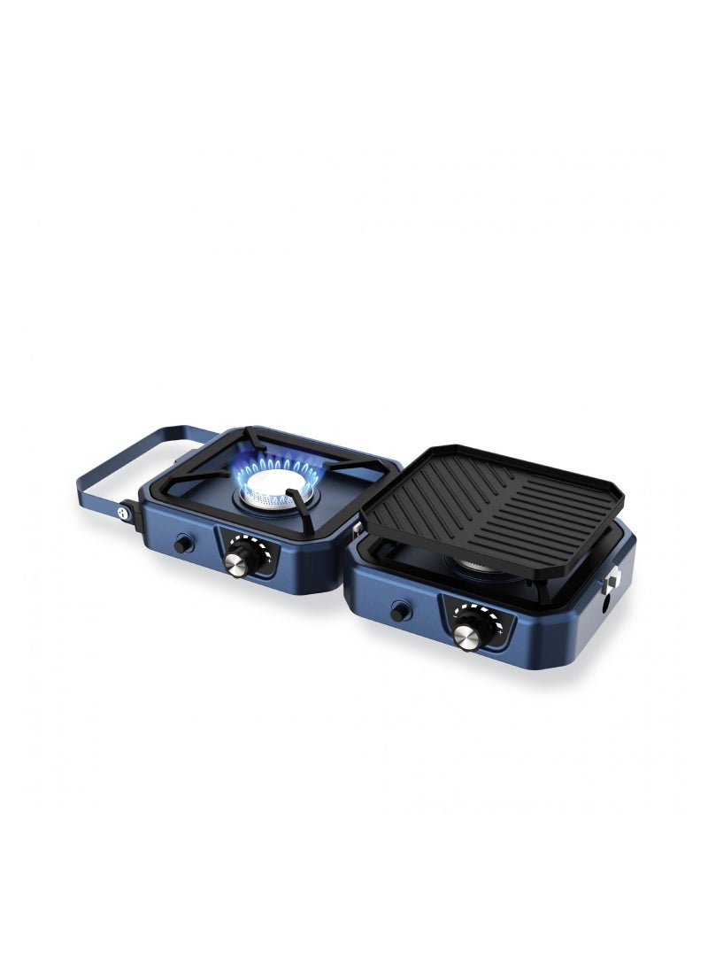 2 IN 1 Portable Camping Stove - Blue