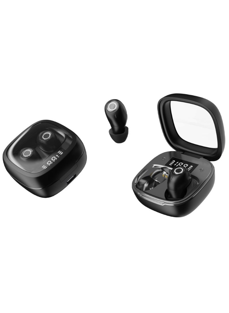 X5 Bean Style Wireless Sports In-Ear Bluetooth Earbuds Mini Transparent For Games Noise Reduction Black