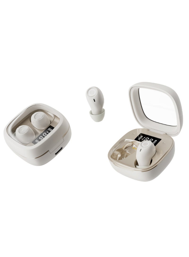 X5 Bean Style Wireless Sports In-Ear Bluetooth Earbuds Mini Transparent For Games Noise Reduction White