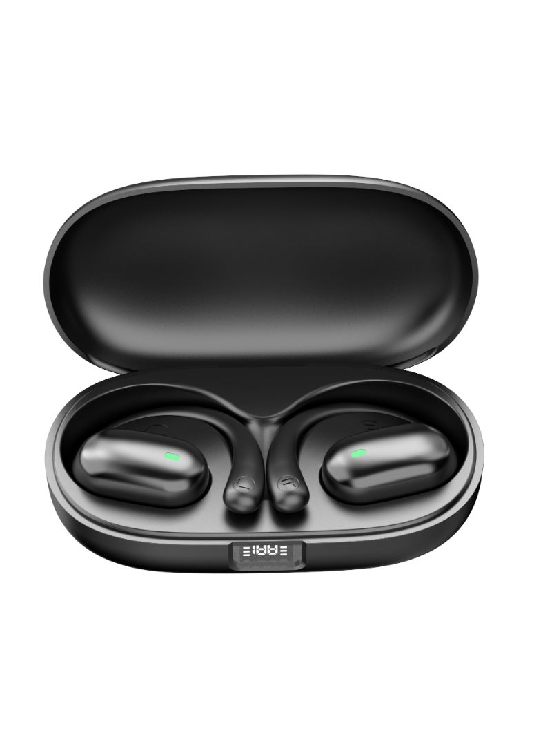 X18 Sports In-Ear Digital Display Ultra-Long Standby Earbuds Black