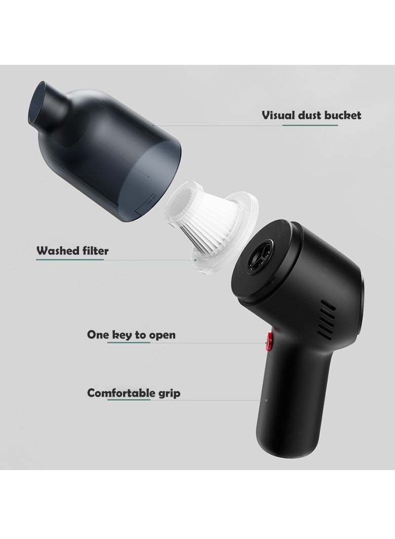 Wireless Car Vacuum Cleaner, 8000pa Handheld Air Dustor, Multifunctional Cordless Portable Air Blower, Mini Vacuum Cleaner With Built-in Battery For Car Home, ( 8KPa White)