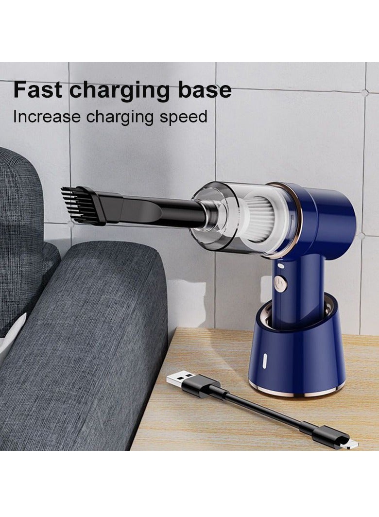 Car Vacuum Cleaner Cordless, Portable Handheld Vacuum Air Duster, Wireless Charging High Suction 2 In 1 Car Vacuum Cleaner For Car Home Office, (Black 117CD 7pcs)