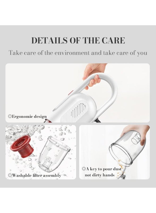 Wise Hoover- Cordless Hand Held Vacuum Cleaner, Powerful Suction 15000Kpa, 4 in 1 Wireless Vacuum cleaner, Car Vacuuming, Remove high dust, Remove Dead Gap Dust, Furniture Surface.